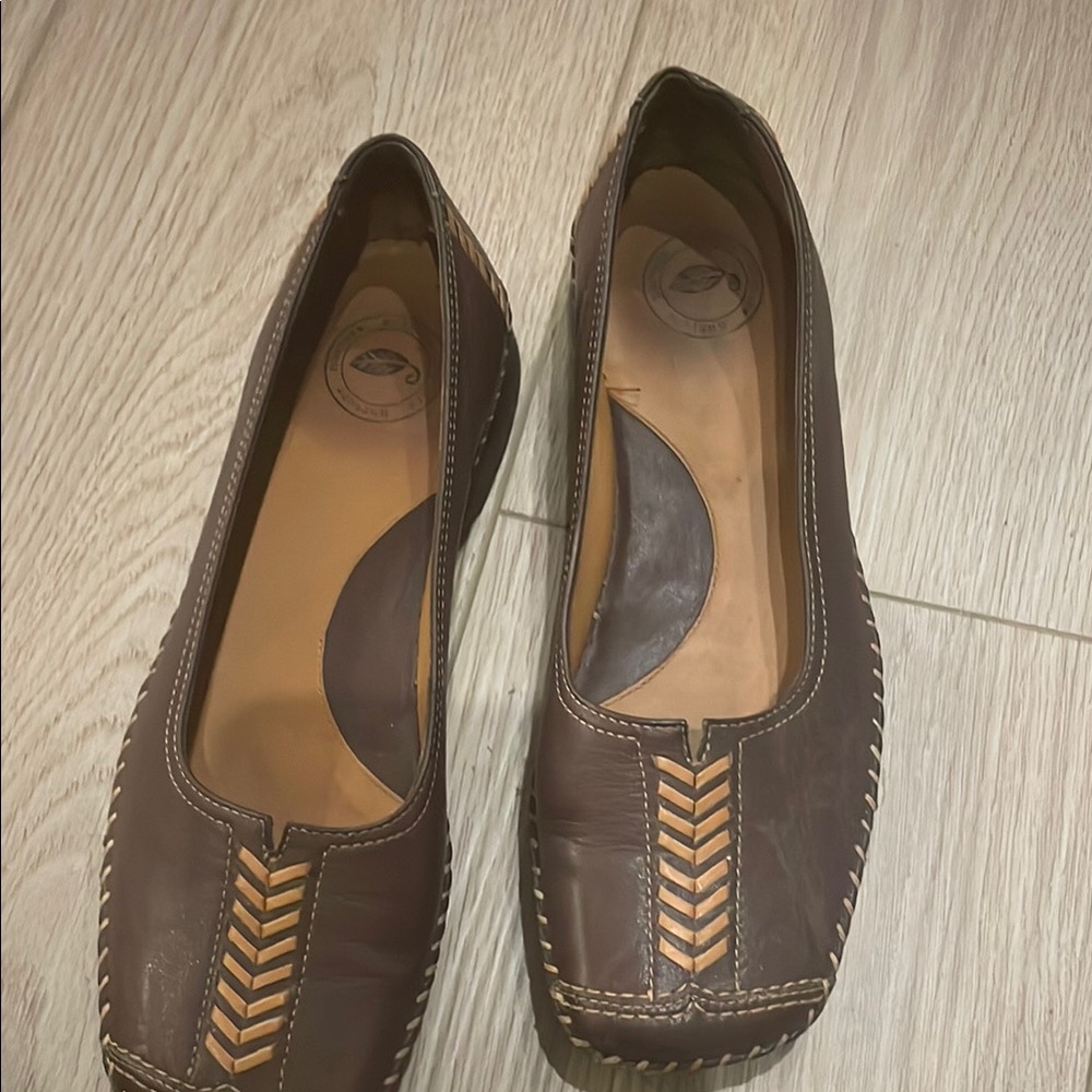 Brown Leather Women's Loafers